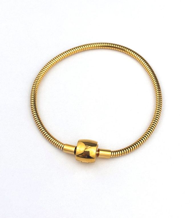 Brazalete gold drum buckle