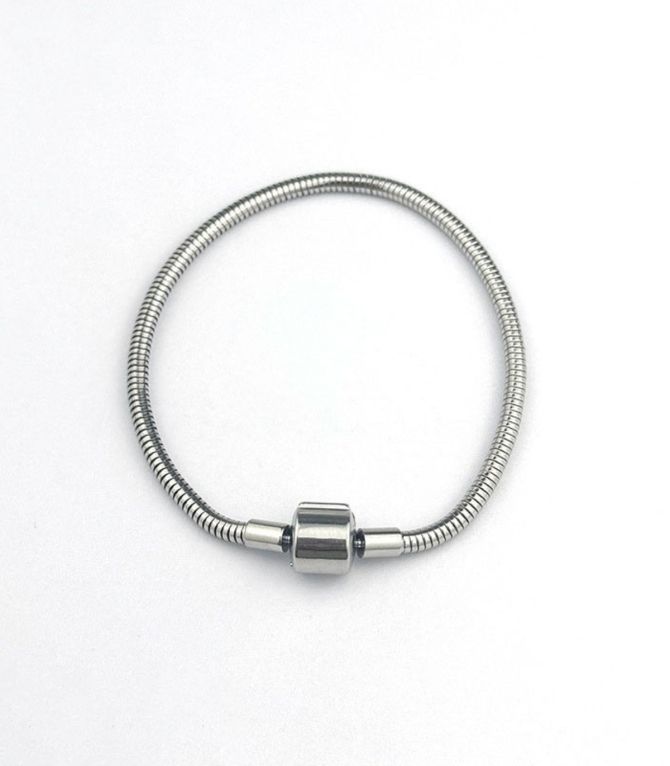 Brazalete silver cylindrical
