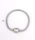 Brazalete silver heart buckle