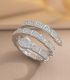 Anillo silver diamond snake