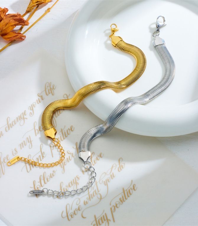 Brazalete plata snake 6mm