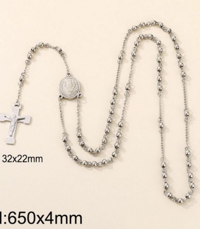 Collar plata cruz
