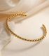 Brazalete gold twisted open
