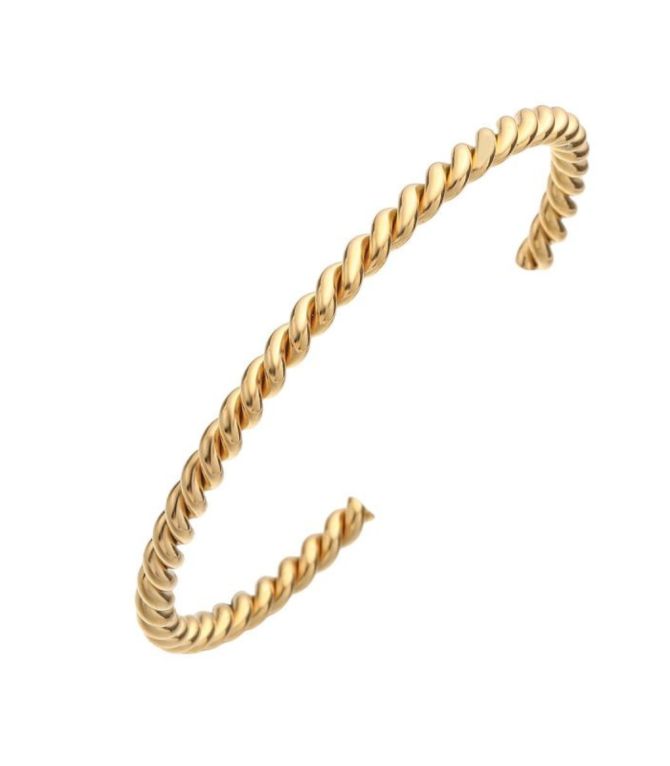 Brazalete gold twisted open