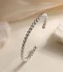 Brazalete silver twisted open