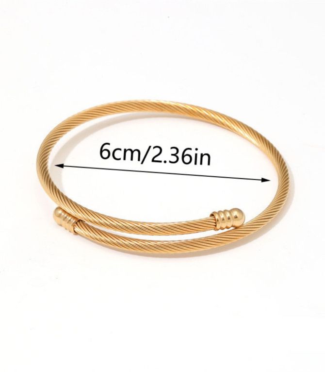 Brazalete cable dorado
