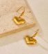 Aretes corazón dorado