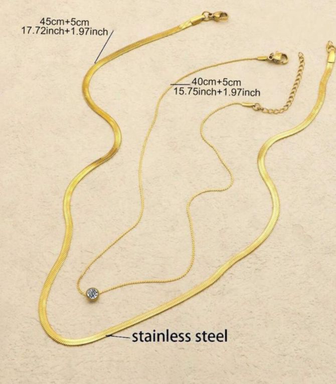 Collar dorado doble