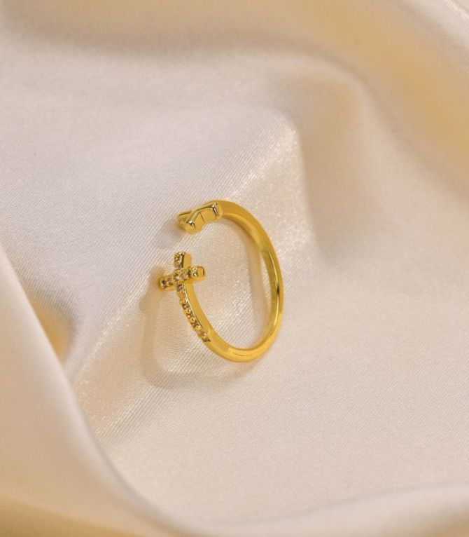 Anillo diamond cross
