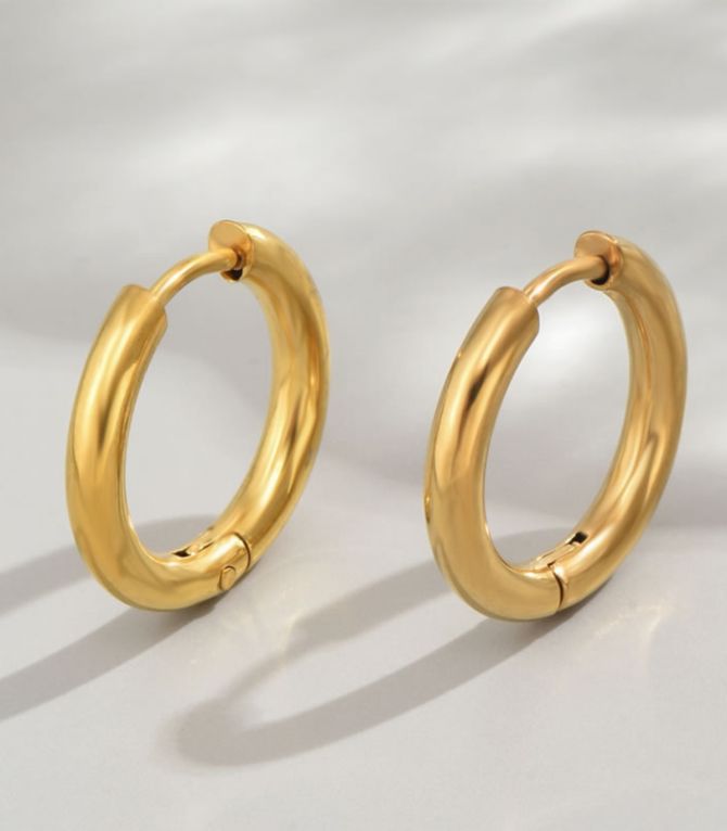 Aretes aro dorado