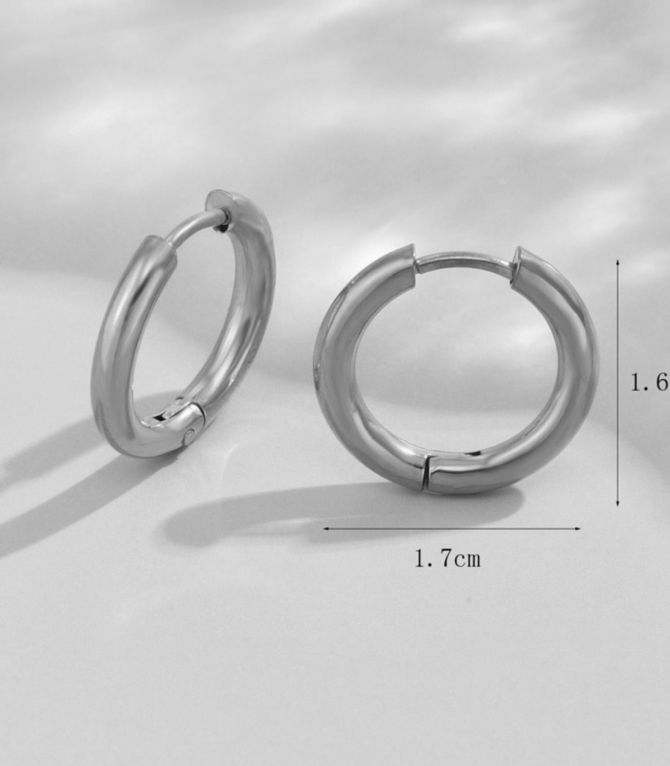 Aretes aro plata