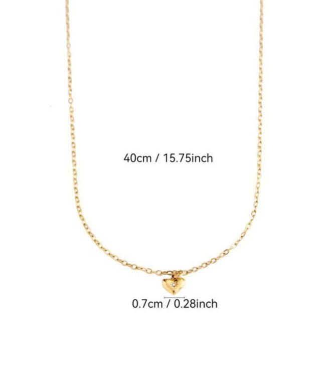 Collar corazón con zirconia