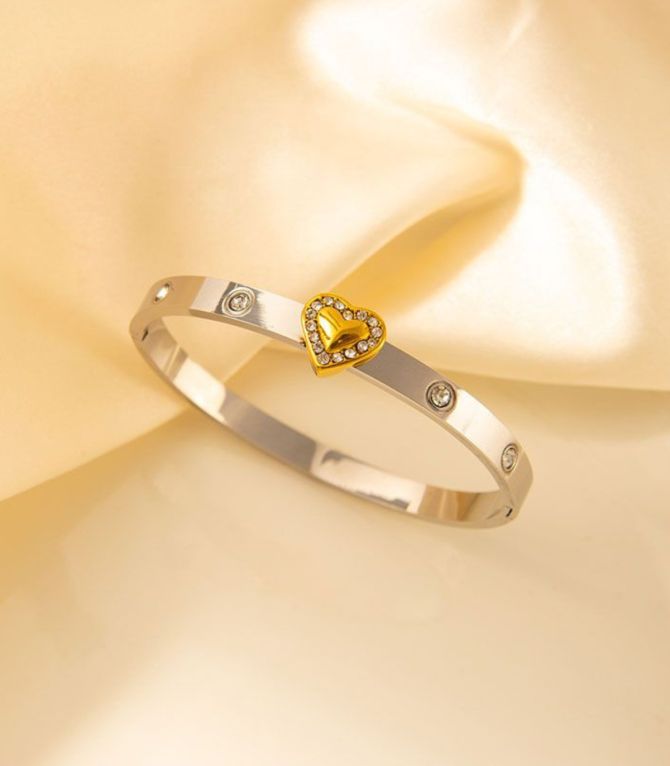 Brazalete corazón bicolor