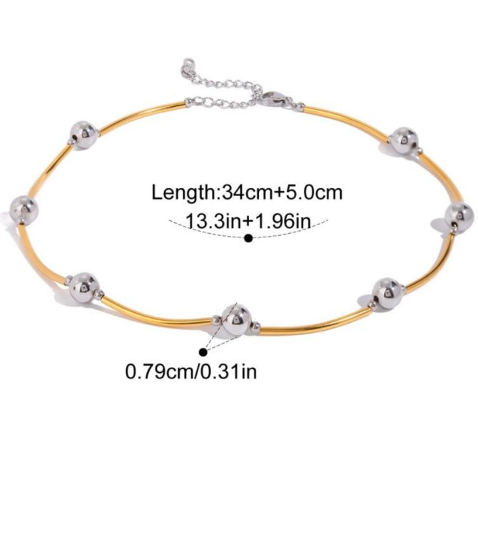 Collar gargantilla colorblock