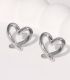 Aretes plata corazón