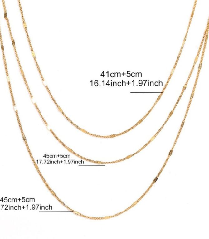 Collar dorado multilayer