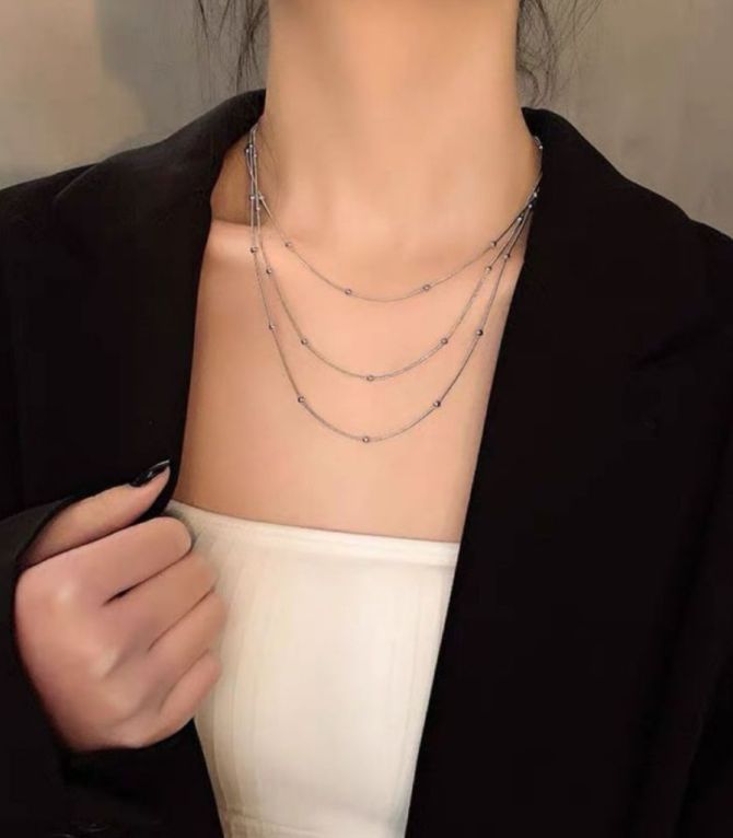 Collar silver threelayer