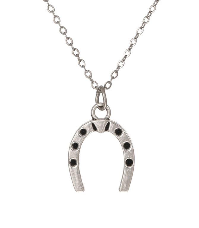 Collar herradura plata