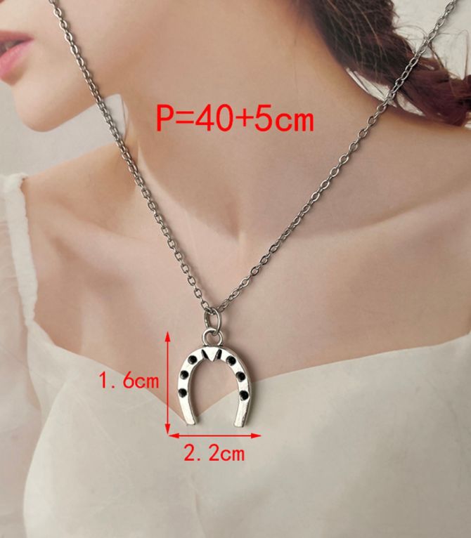 Collar herradura plata