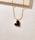 Collar corazón negro