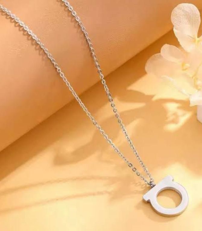 Collar plata alphabet