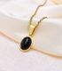 Collar oval black onyx
