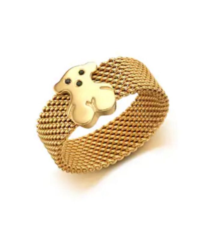 Anillo oso dorado