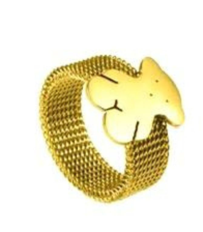 Anillo oso dorado