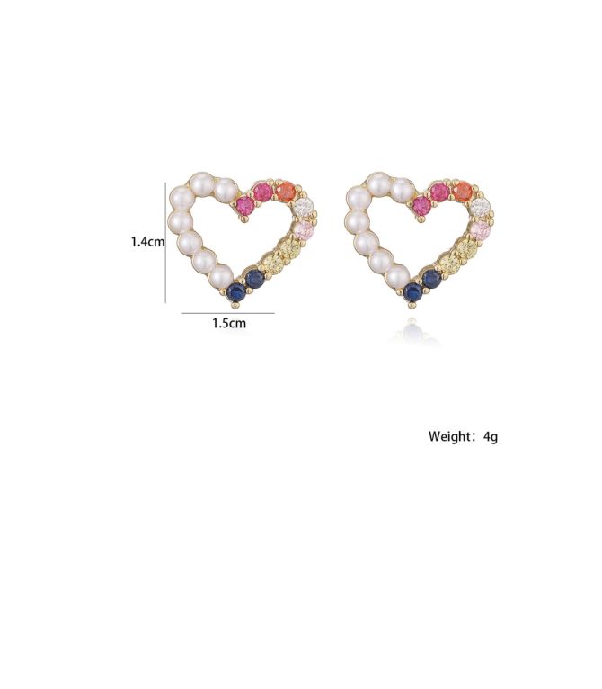 Aretes perlas con zirconias