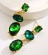 Aretes verdes diamond oval