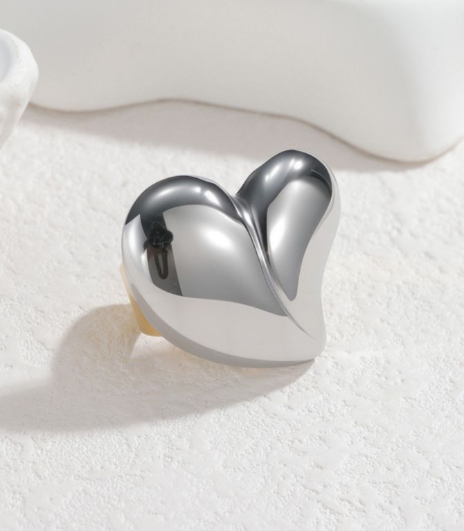 Anillo bicolor corazón