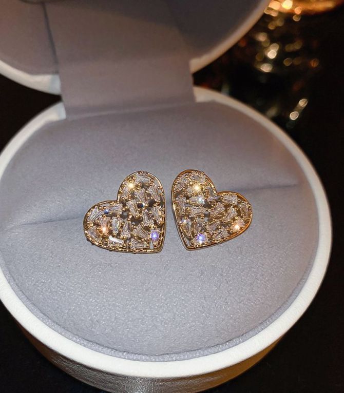 Aretes diamond heart
