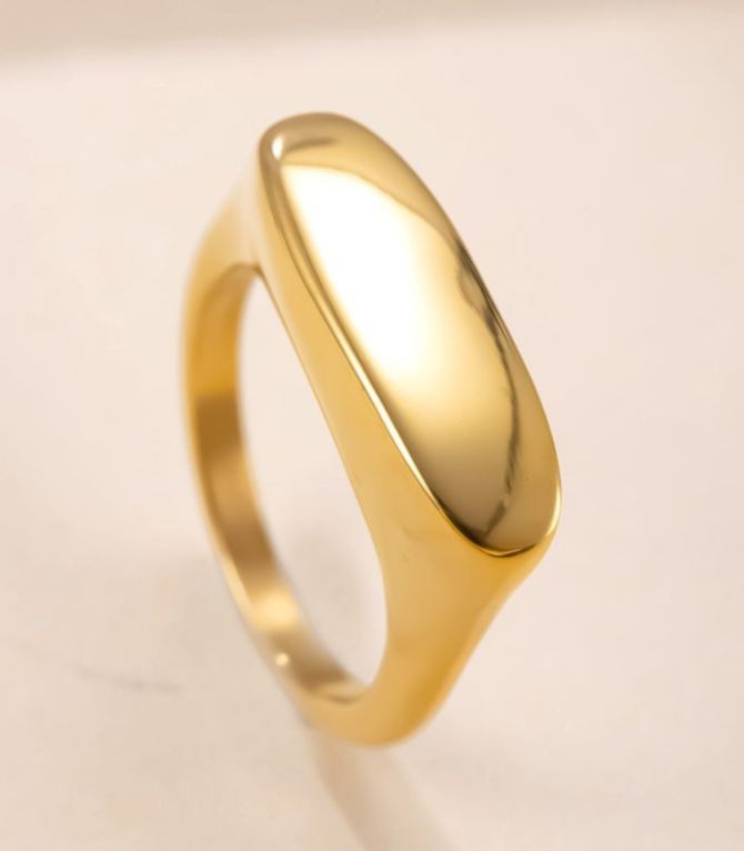 Anillo polished round 8