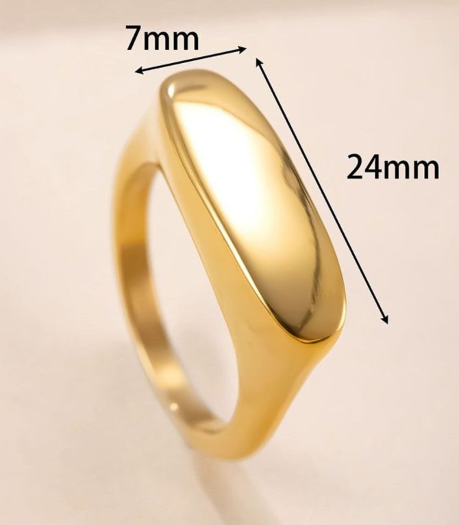Anillo polished round 8