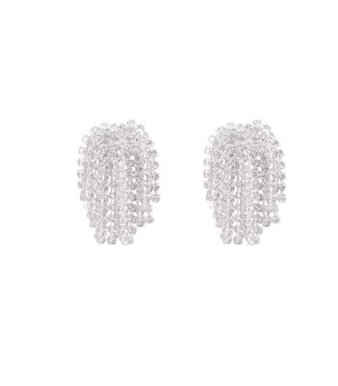 Aretes silver diamond