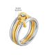 Anillo triple bicolor 7