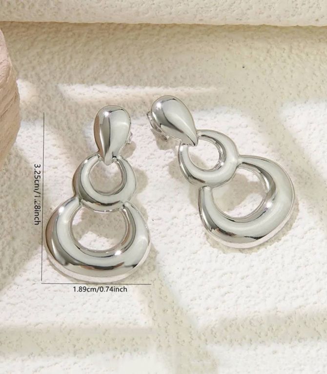 Aretes silver curved