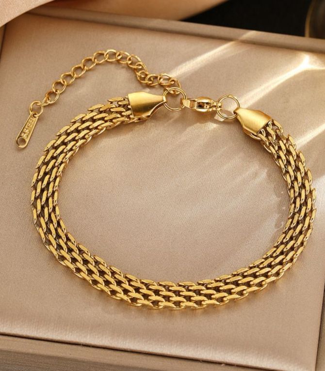 Brazalete gold braided