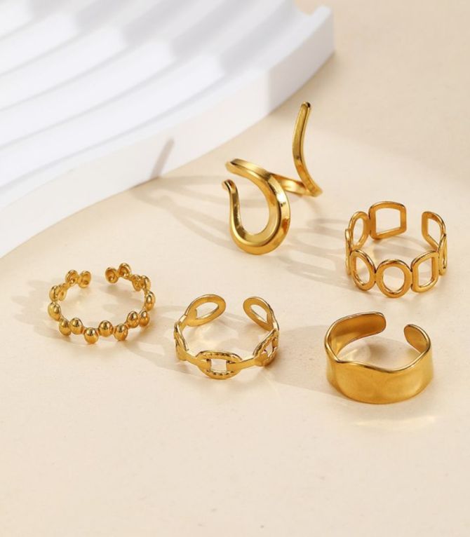 Anillos set dorado