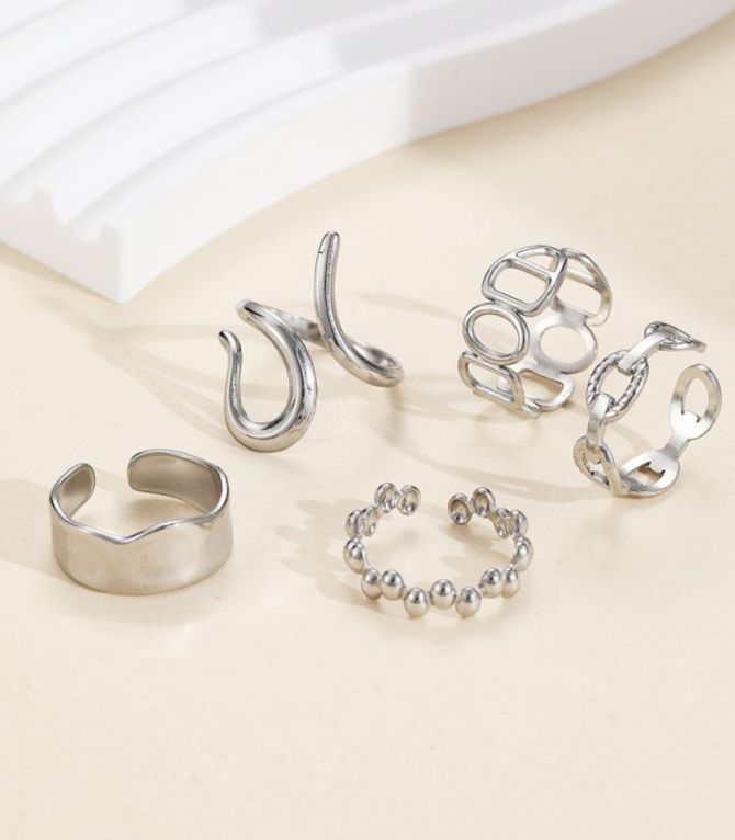 Anillos set plata