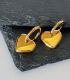Aretes gold heart