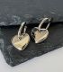 Aretes silver heart