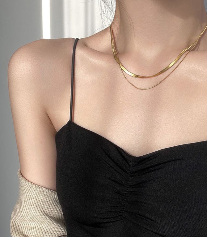 Collar dorado doble