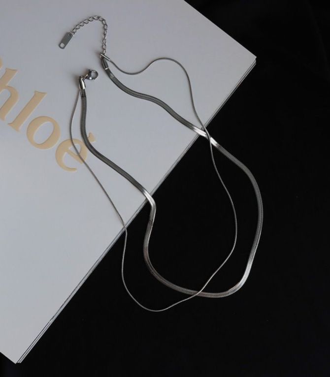 Collar plata doble