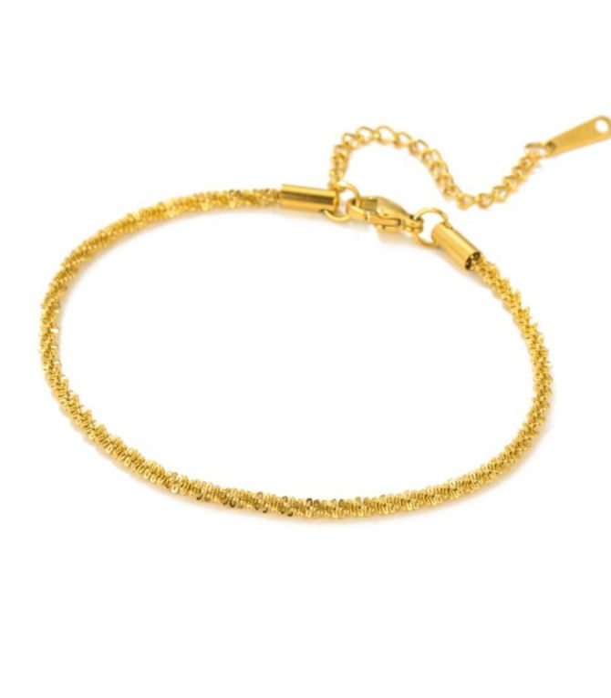 Brazalete dorado geométrico