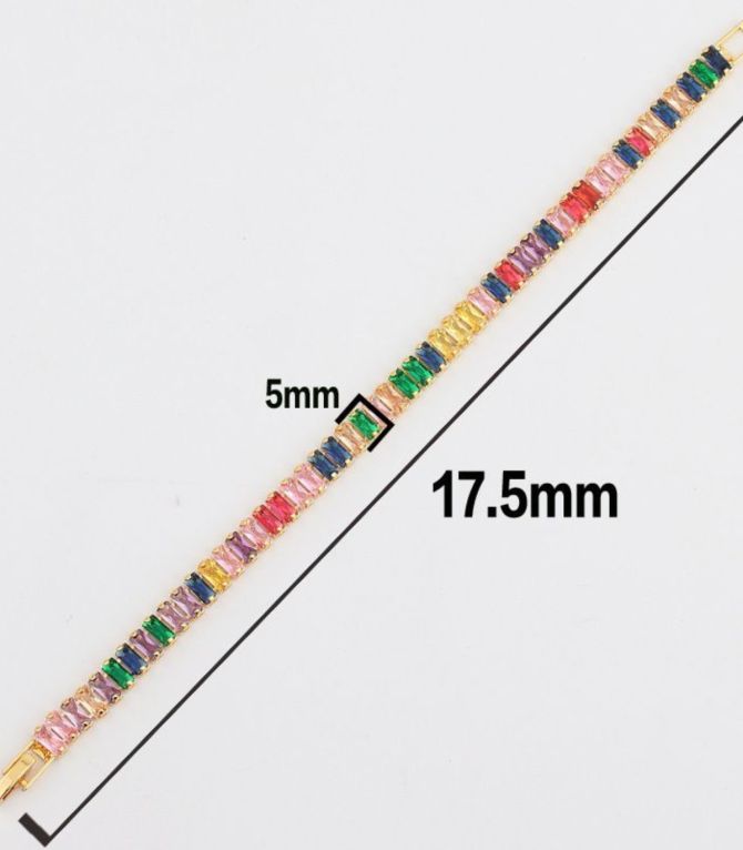 Brazalete zirconias multicolor