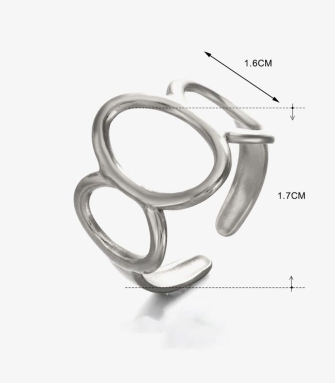 Anillo silver hollow