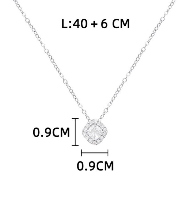 Collar silver square 1
