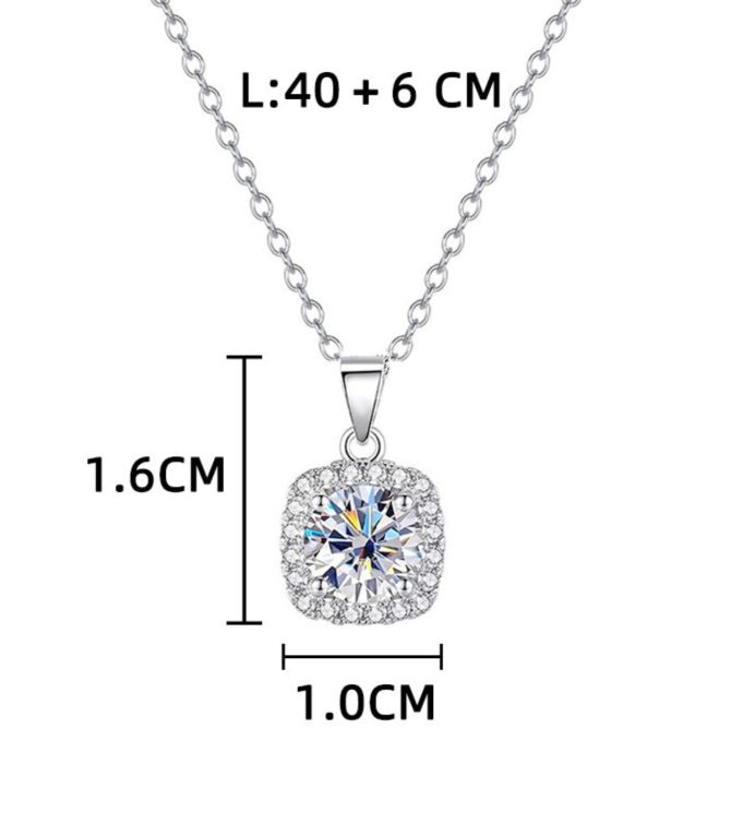 Collar silver square 2