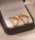 Aretes dorados irregular 8